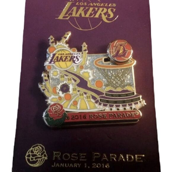 New 2016 Los Angeles LAKERS Rose Parade  Exclusive Season Holders PIN - Picture 1 of 5